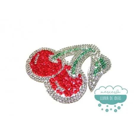 Aplicación termoadhesiva con cristal - Cerezas