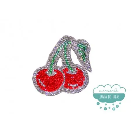 Aplicación termoadhesiva con cristal - Cerezas