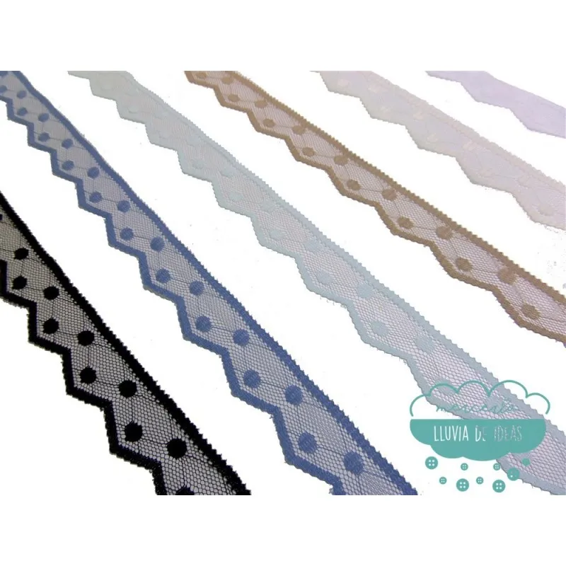 Puntilla lunares - Serie Adara Mercería Lluvia de Ideas