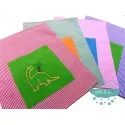 Bolsa infantil vichy cuadros pequeños - Modelo bolsillo bordado