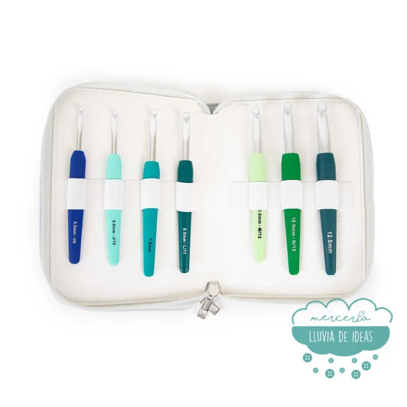 Set ganchillos ergonómicos Katia