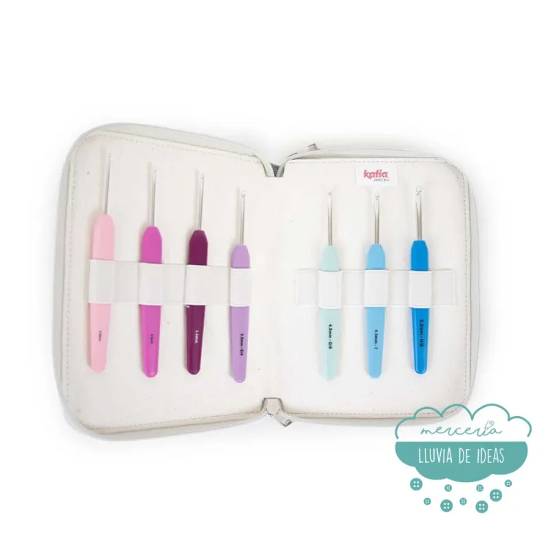 Set ganchillos ergonómicos Katia