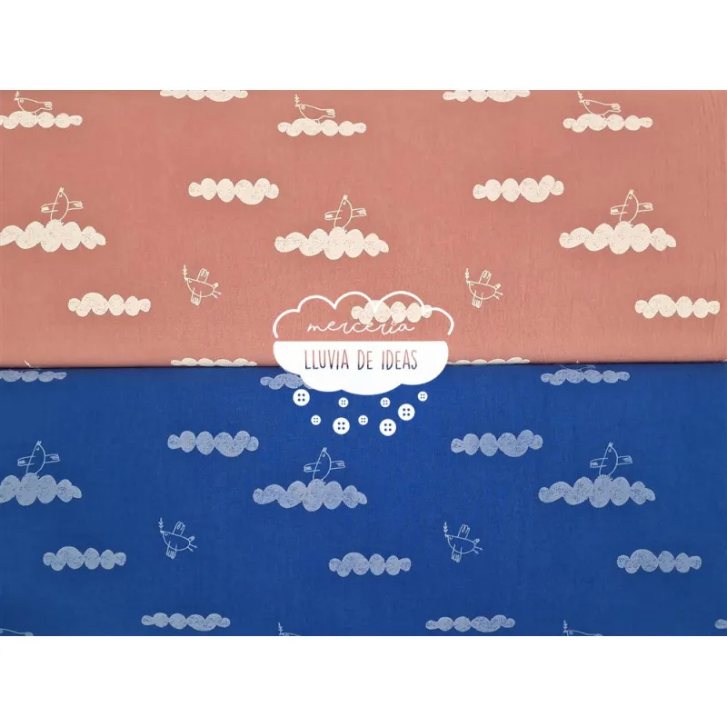 Algodón rústico Nubes