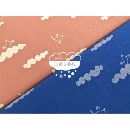 Algodón rústico Nubes