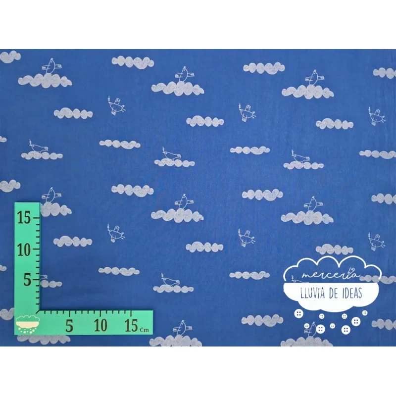 Algodón rústico Nubes