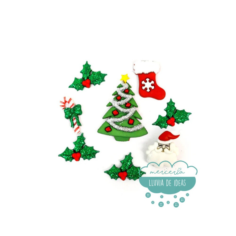 Botones de Navidad decorativos - Christmas Eve (puede cambiar el surtido) Botones de Navidad decorativos - Christmas Eve (puede cambiar el surtido)