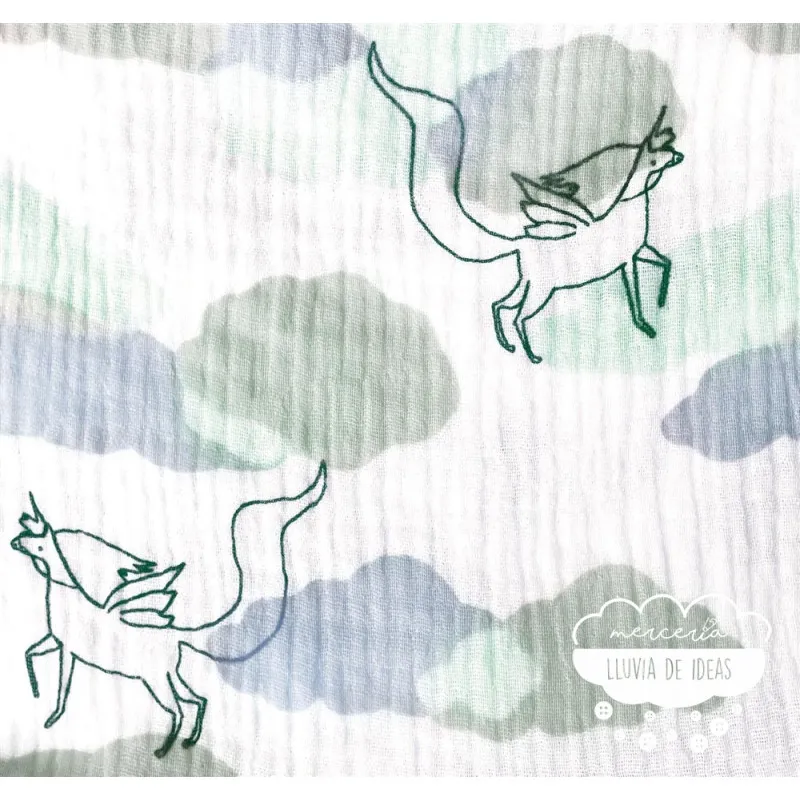 Muselina infantil Unicornios