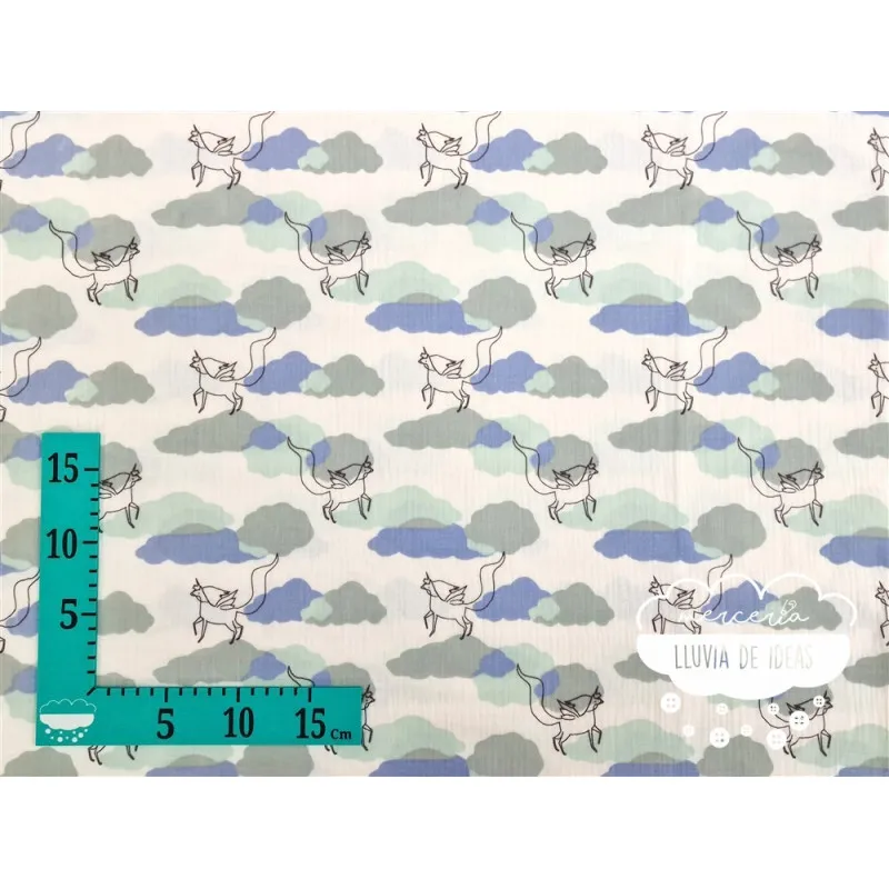 Muselina infantil Unicornios