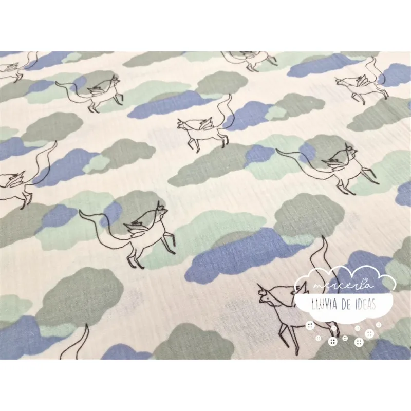 Muselina infantil Unicornios