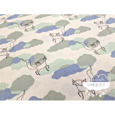 Muselina infantil Unicornios