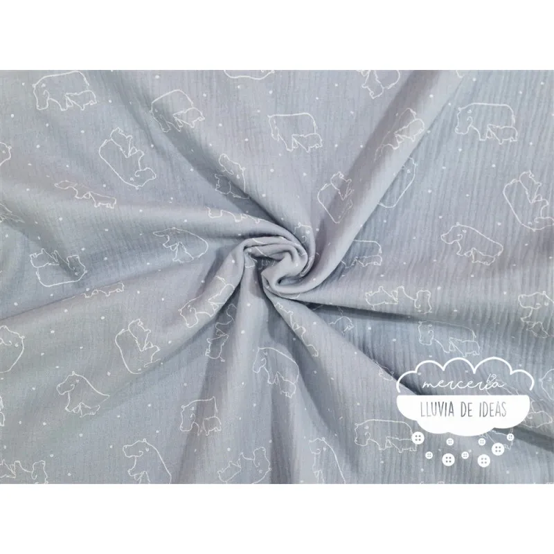 Muselina infantil Hipopótamos Katia