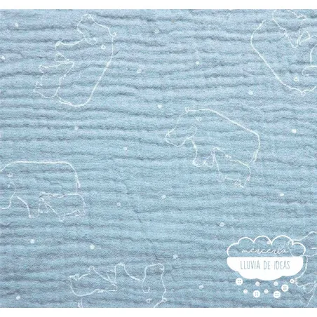 Muselina infantil Hipopótamos 🌧️Lluvia de Ideas🌧️