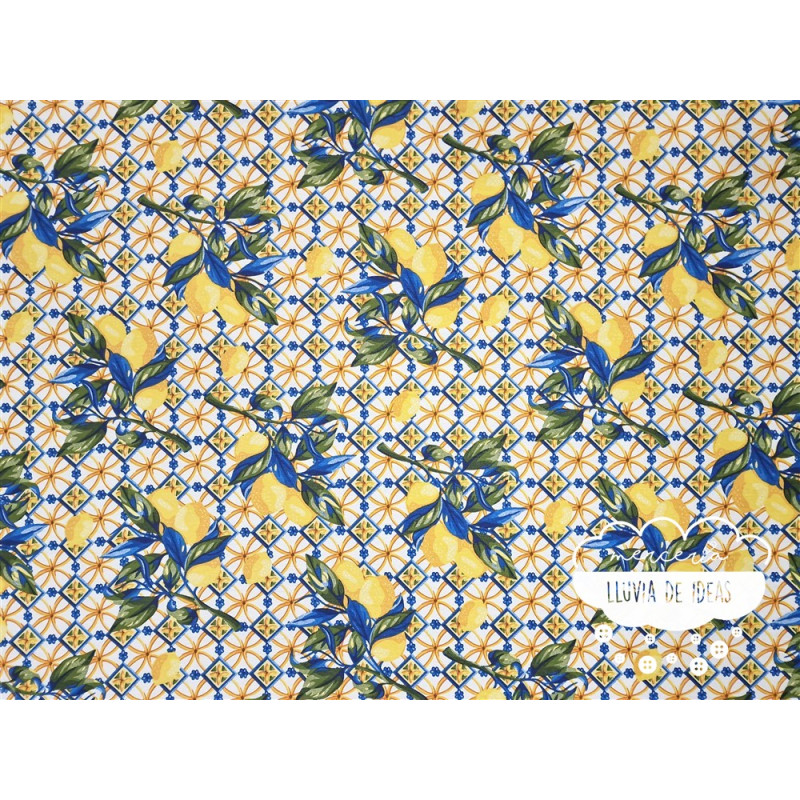 Mantelería antimanchas Azulejo portugués Mantelería antimanchas Azulejo portugués