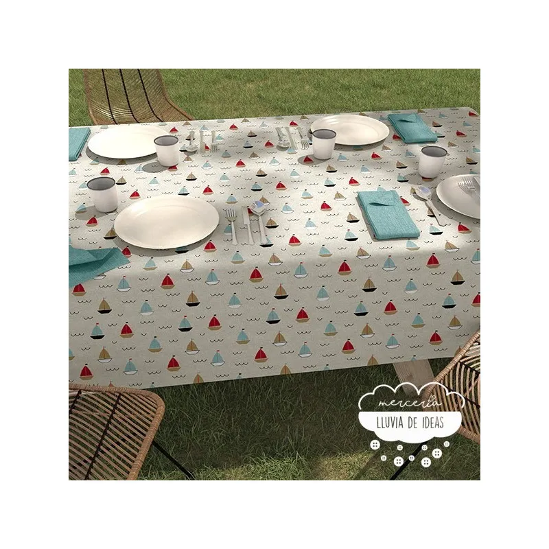 Mantelería antimanchas Barcos
