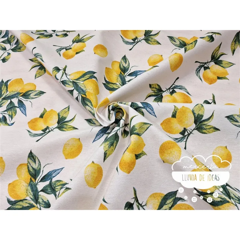Mantelería antimanchas Limones