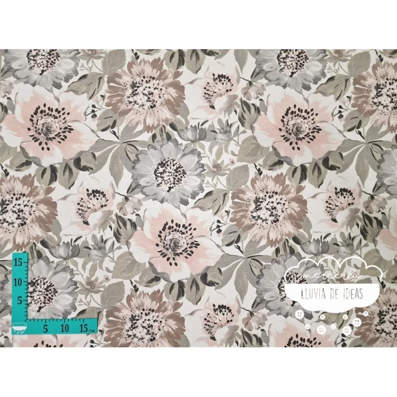 Mantelería antimanchas Flores Soft