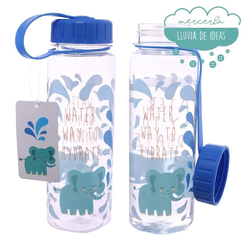 Botella de agua infantil 500ml - Elefantes