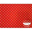 Stretch Lunares blanco fondo rojo