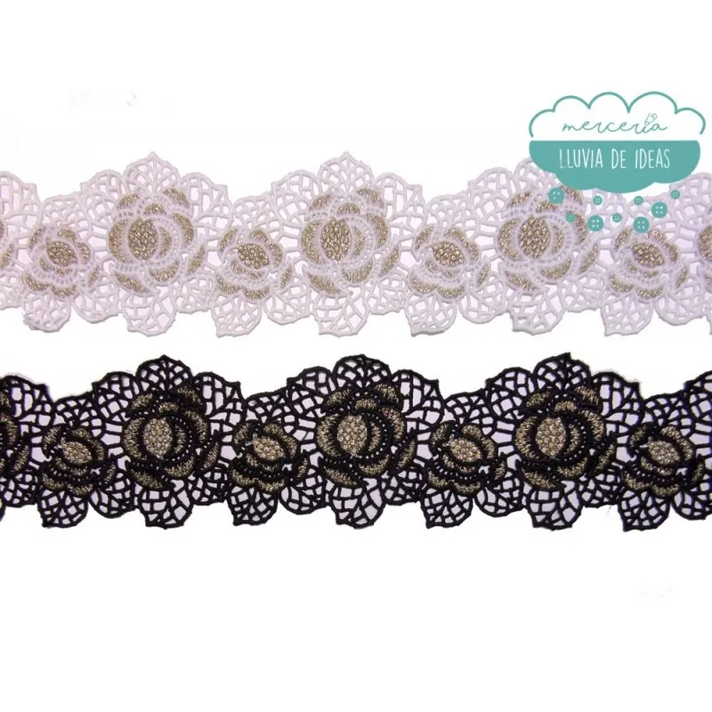 Galón de guipur - Giusta 95 mm. Mercería Lluvia de Ideas