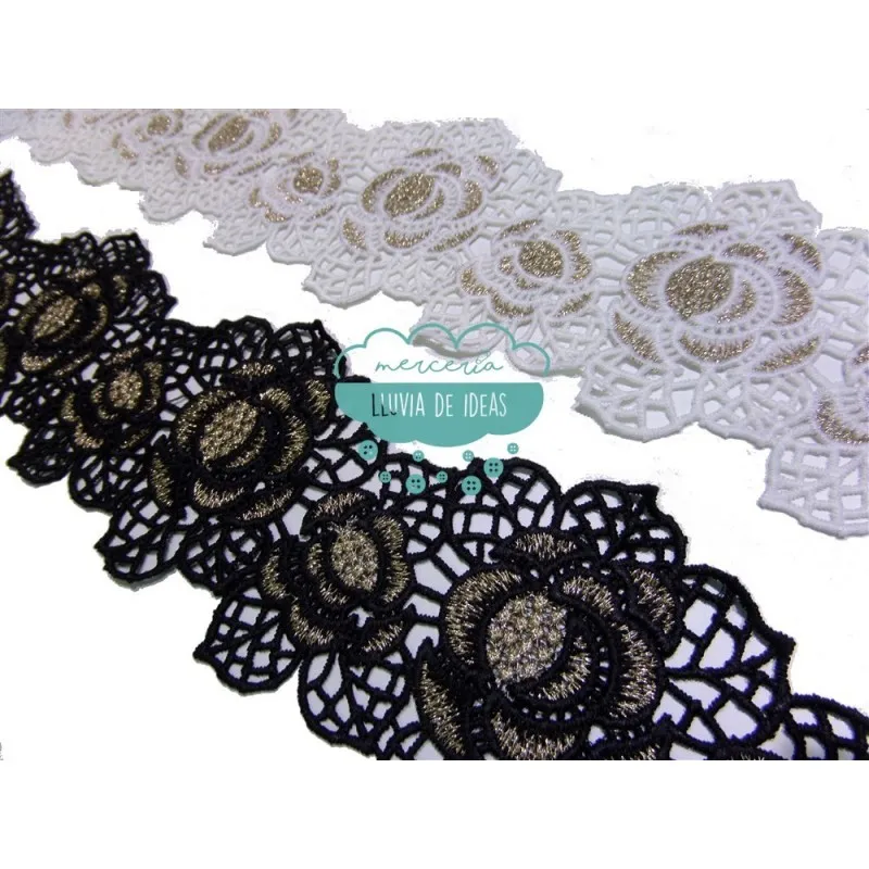 Galón de guipur - Giusta 95 mm. Mercería Lluvia de Ideas