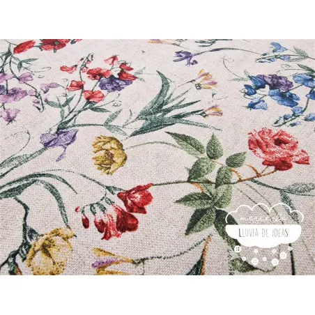 Mantelería antimanchas Flores