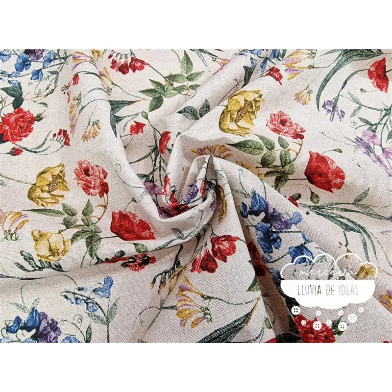 Mantelería antimanchas Flores