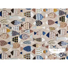 Loneta estampada Peces