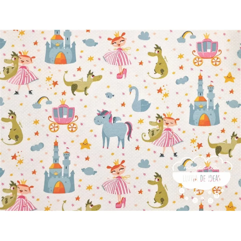 Loneta infantil Princesas