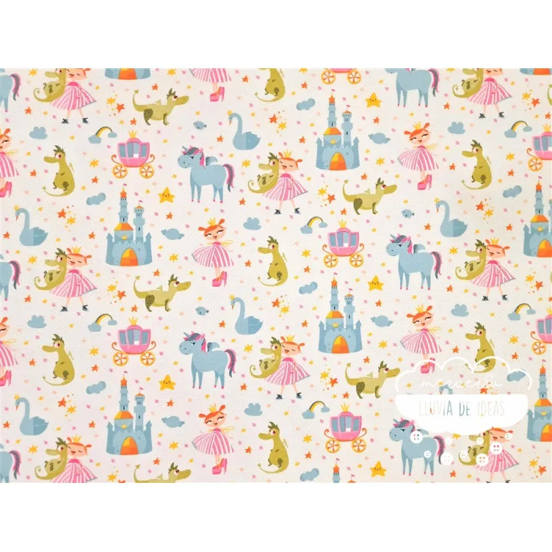 Loneta infantil Princesas