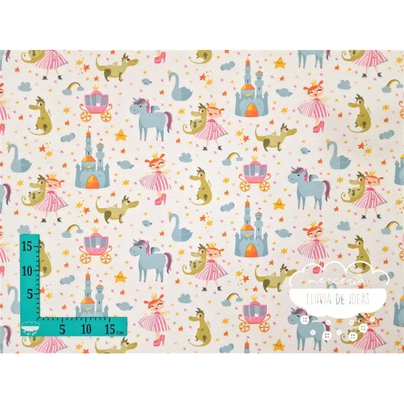 Loneta infantil Princesas