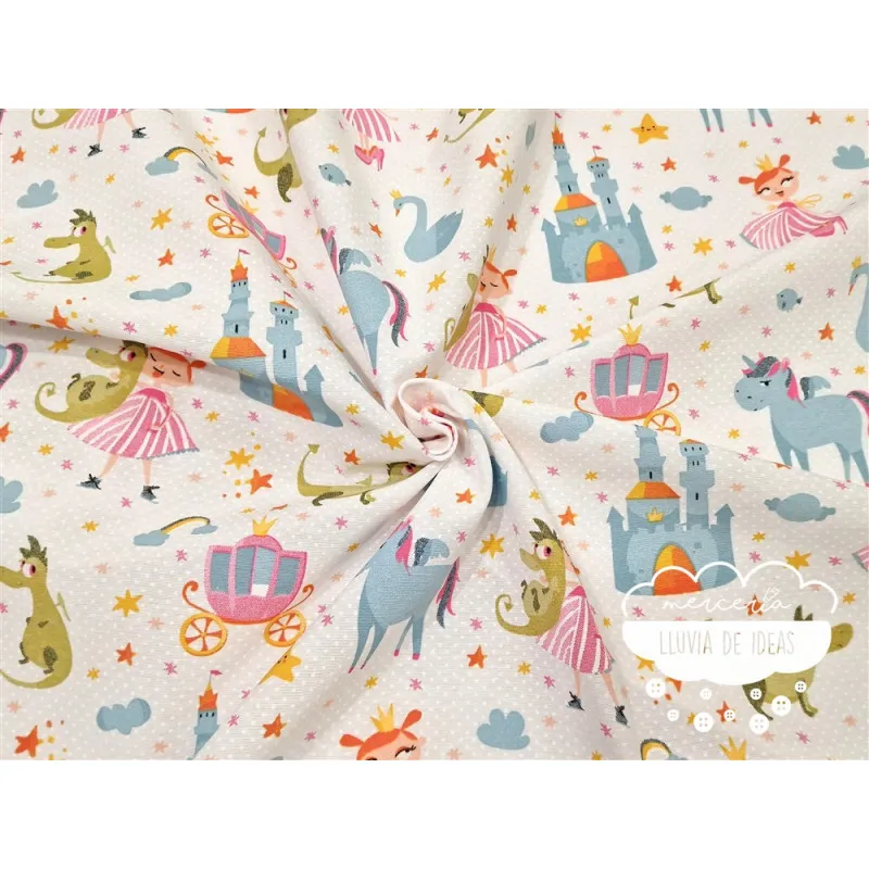 Loneta infantil Princesas