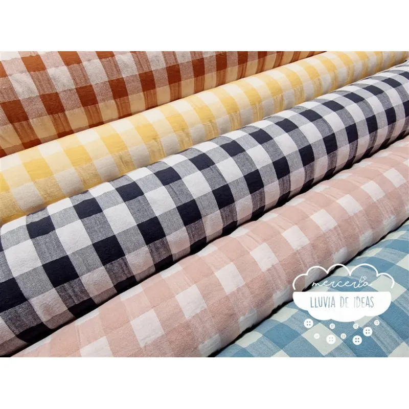 Seersucker vichy maxi