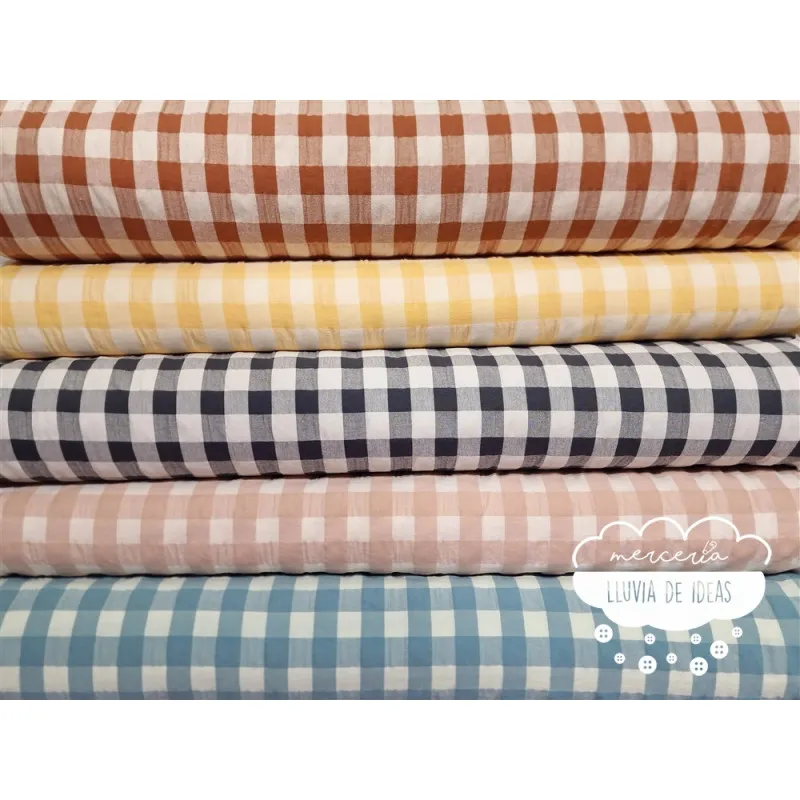 Seersucker vichy maxi