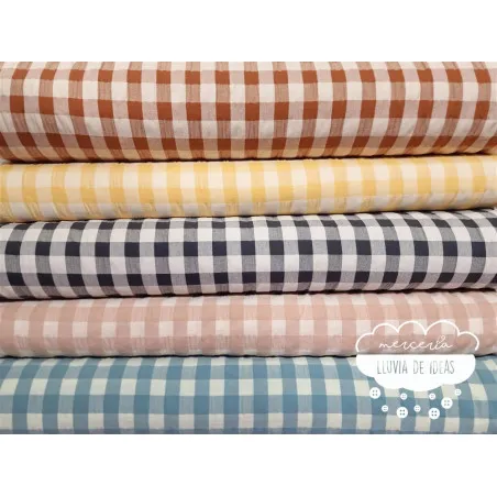 Seersucker vichy maxi