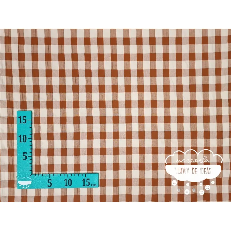 Seersucker vichy maxi