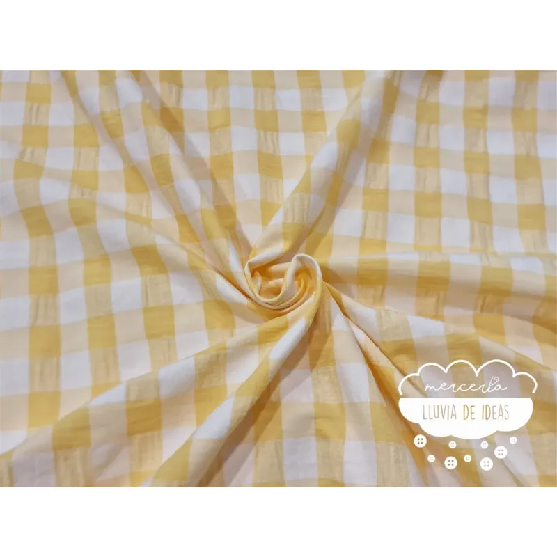 Seersucker vichy maxi