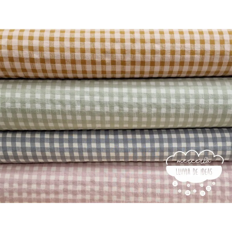 Seersucker vichy pastel
