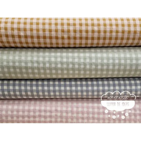 Seersucker vichy pastel