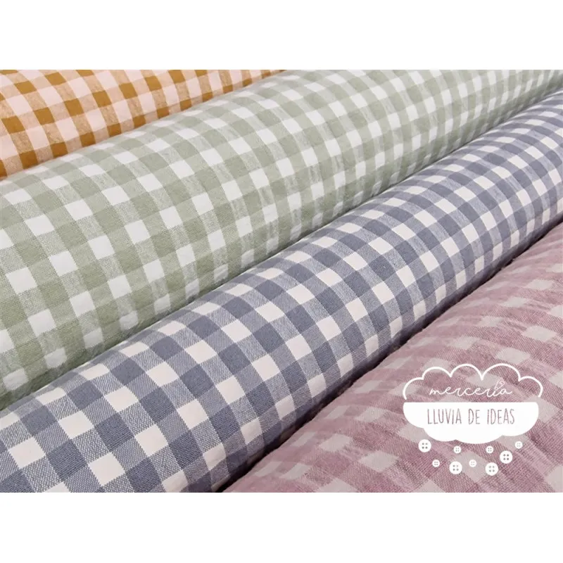 Seersucker vichy pastel