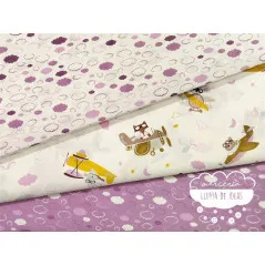 Algodón infantil Nubes púrpura