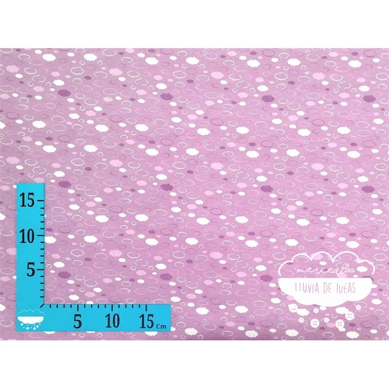 Algodón infantil Nubes púrpura