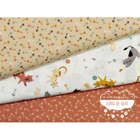 Algodón infantil Gatos y espinas