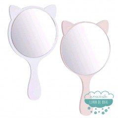 Espejo de mano - Orejas de gato - Únicamente disponible en color beige arrosado