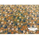 Algodón estampado Flores Orange