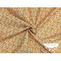 Algodón estampado Flores Orange