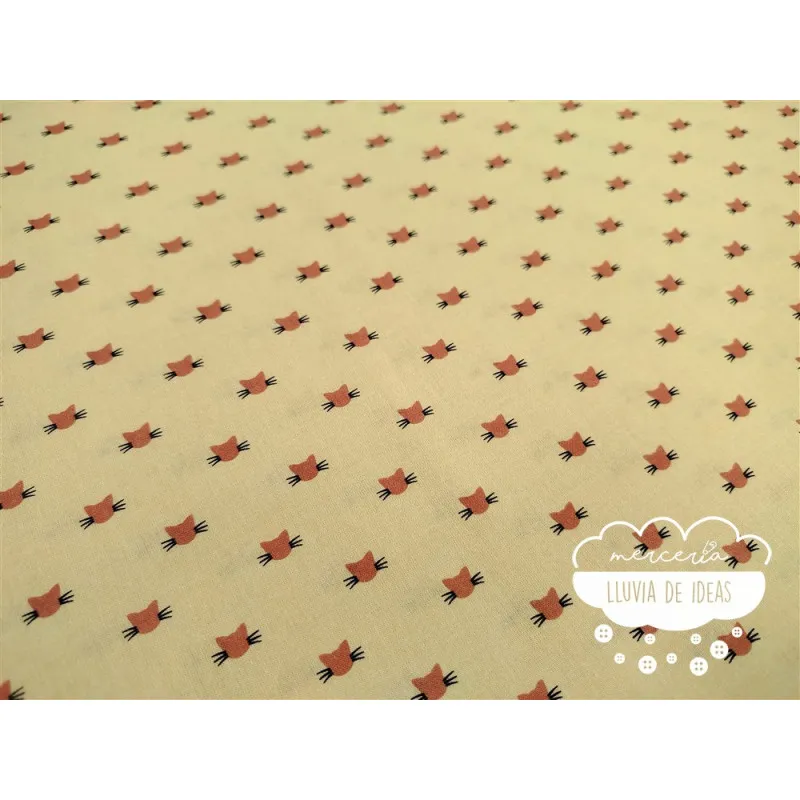 Algodón infantil Cabezas de Gatos