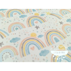 Piqué canutillo Arco iris y estrellas