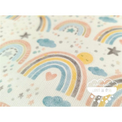 Piqué canutillo Arco iris y estrellas