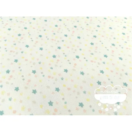 Piqué canutillo Arco iris y estrellas