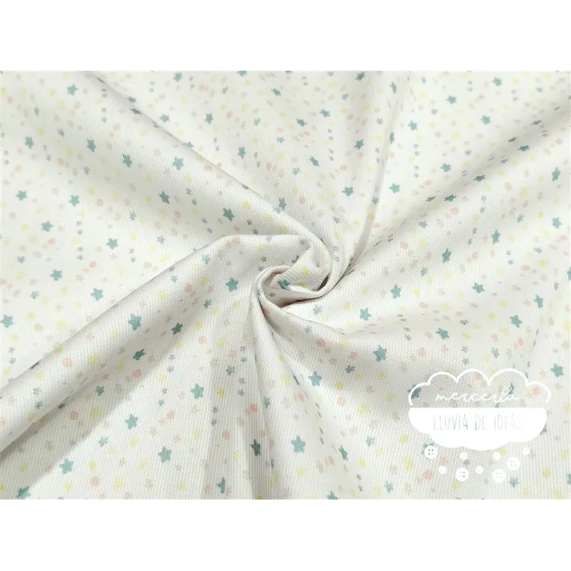 Piqué canutillo Arco iris y estrellas